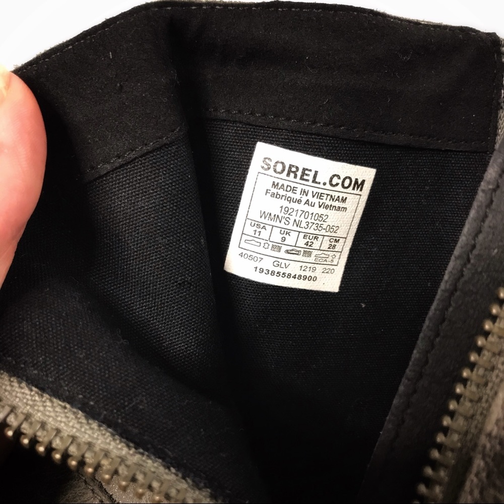 Sorel Harlow Grey Zip Up Leather Chelsea Boot Size 11 - Picture 8 of 9